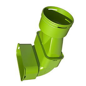 KCORR-Z Raccordo per transizione da tubo con sezione circolare a tubo con sezione ovale ribassata