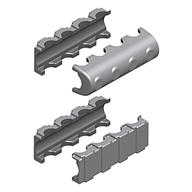 R553W-2 Gusci di coibentazione per mandata e ritorno dei collettori R553D, R553F e modulari