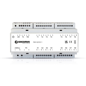 PM100R Centralina elettronica dotata di 8 ingressi e 8 uscite